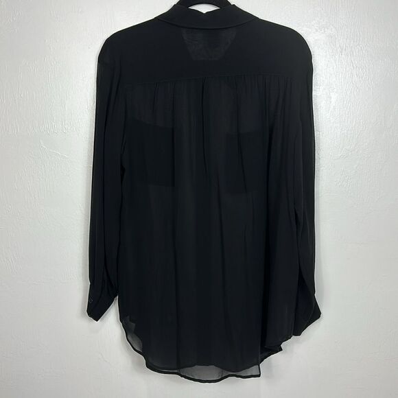 Lauren Sara Classics Vintage Silk Relaxed Fit Button Down Shirt Size M - Picture 5 of 8